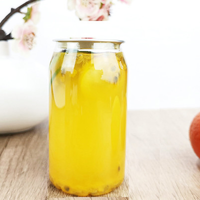 Lọ chứa hình trụ trong suốt bằng nhựa 330ml có nắp kéo dễ dàng