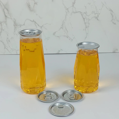 Chai nhựa PET trong suốt 500ml Hình dạng kim cương để lưu trữ bột ngũ cốc