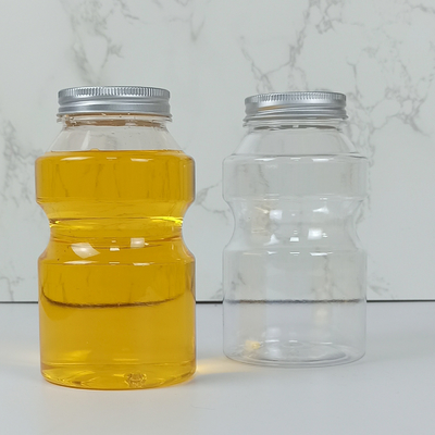 Chai nhựa PET cấp thực phẩm 0,5L Mũ hình hộp Hình dạng thùng Nước trái cây Sữa