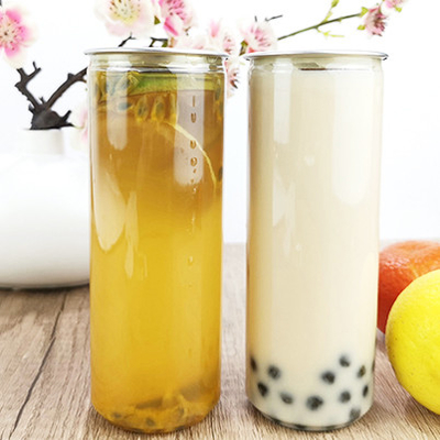 Chai nhựa hình trụ 330ml Hộp đựng đồ uống trong suốt Đồ uống tự làm