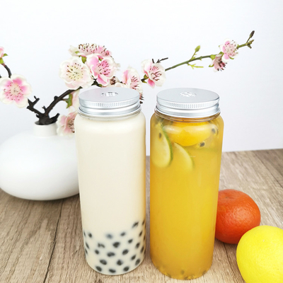 500ml chai PET tái sử dụng với nắp vít, thùng chứa sạch chất lượng thực phẩm cho sữa, trà đá, cà phê