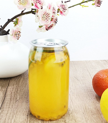 Hộp lưu trữ bằng nhựa hình trụ trong suốt 330ml có nắp kéo dễ dàng