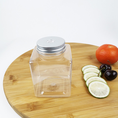 Đồ uống Đồ uống bằng nhựa Thực phẩm lưu trữ Lon 500ml có nắp Hình vuông phẳng