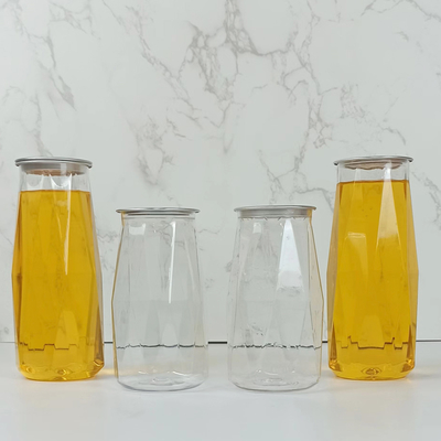 Đồ ăn nhẹ Hộp đựng nước trái cây 0,5 lít có nắp đậy Lọ đựng PET