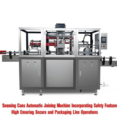 Máy ghép mí lon tự động kết hợp các tính năng an toàn, đảm bảo hoạt động an toàn và hiệu quả trên dây chuyền đóng gói.