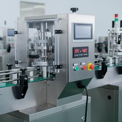 Máy đóng nắp tự động hoạt động ở nhiệt độ 0°C đến 40°C, điện áp 110V 220V, được tối ưu hóa cho các hoạt động đóng nắp chính xác