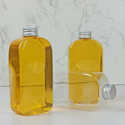 Chai nước phẳng 400ml PLA có nắp trong suốt